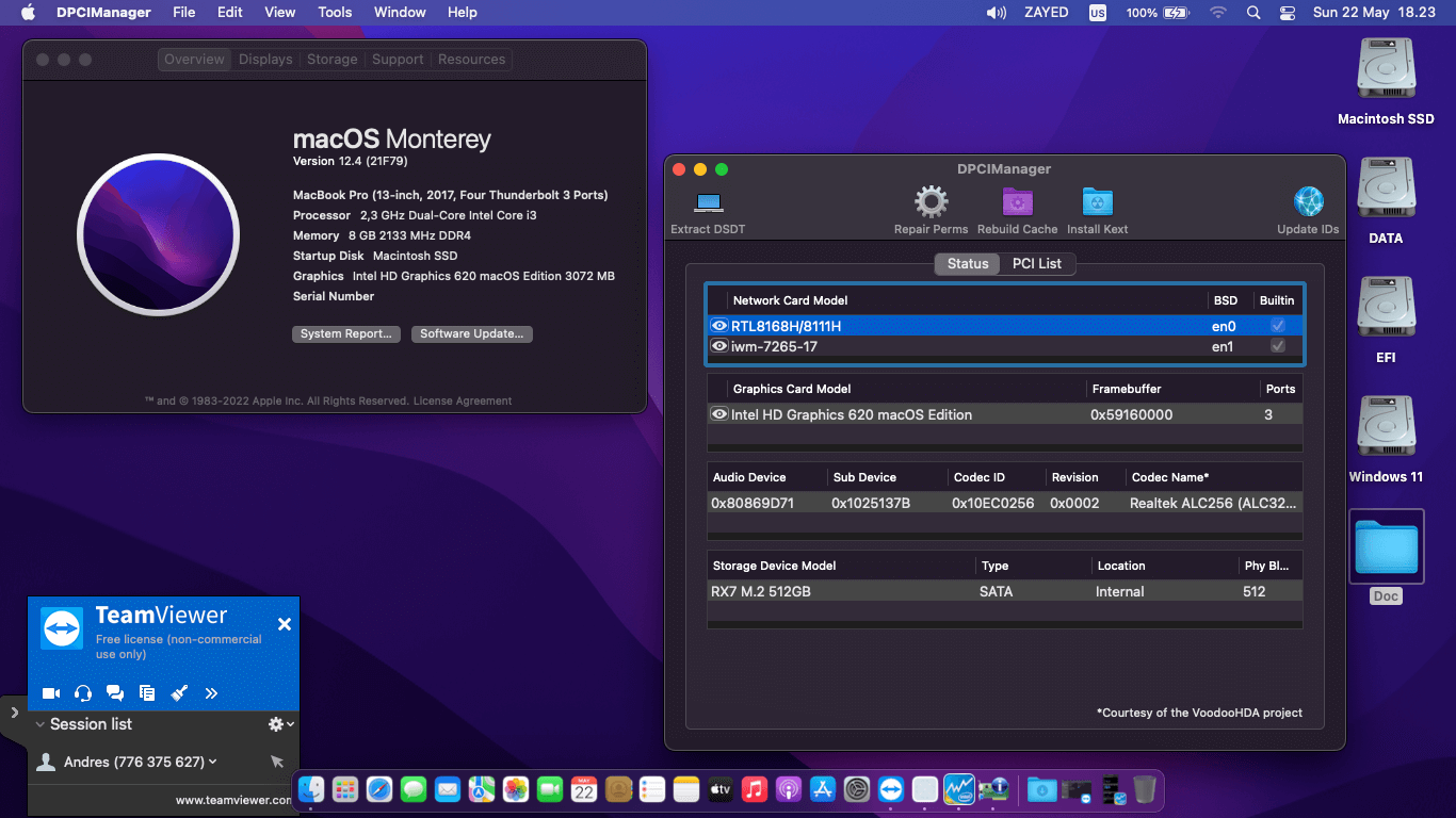 Success Hackintosh macOS Monterey 12.4 Build 21F79 in Acer Aspire 5 A514-52K-35TY